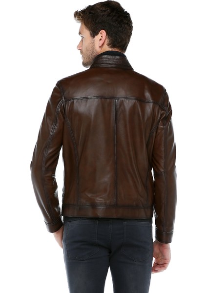 E-1084 Deri Erkek Mont