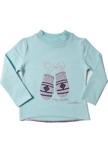 Kız Çocuk Sweatshirt Eldiven Nakışlı - 1 Yaş - 86Cm Boy