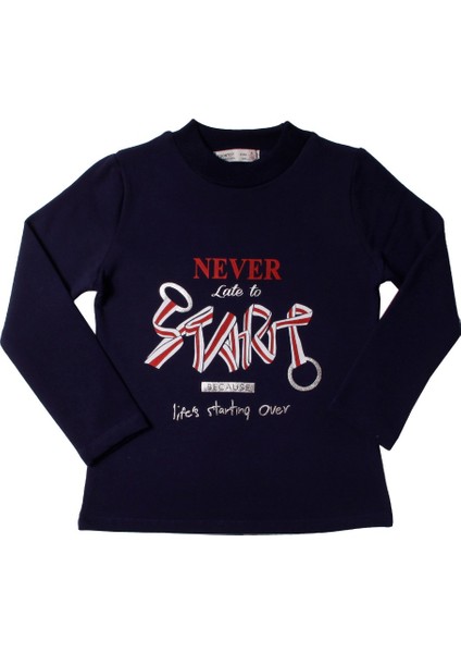 Kız Çocuk Sweatshirt Start Varak Baskılı - 6 Yaş - 116Cm Boy