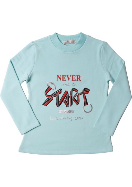 Kız Çocuk Sweatshirt Start Varak Baskılı - 5 Yaş - 110Cm Boy
