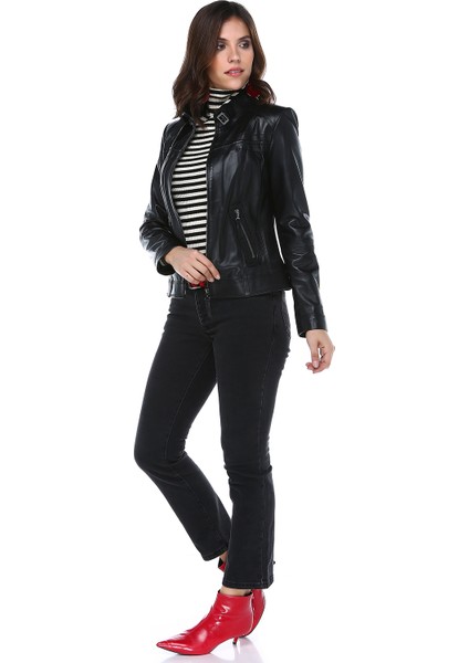 Yb-2028 Hakiki Kuzu Derisi Kadın Mont fiyatları