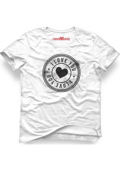 I Love You Beyaz Erkek T-Shirt