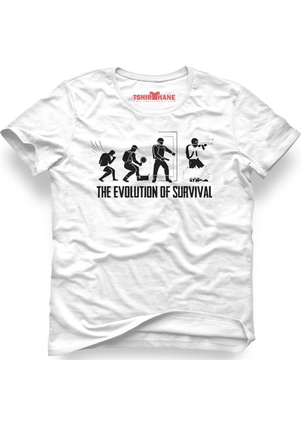 Pubg Evolution Beyaz Erkek T-Shirt