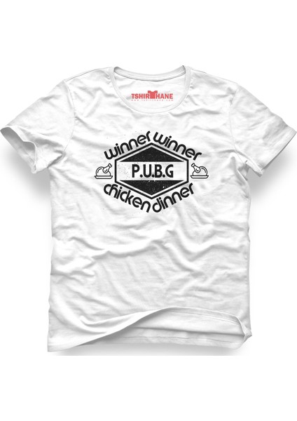 Pubg P.U.B.G. Beyaz Erkek T-Shirt