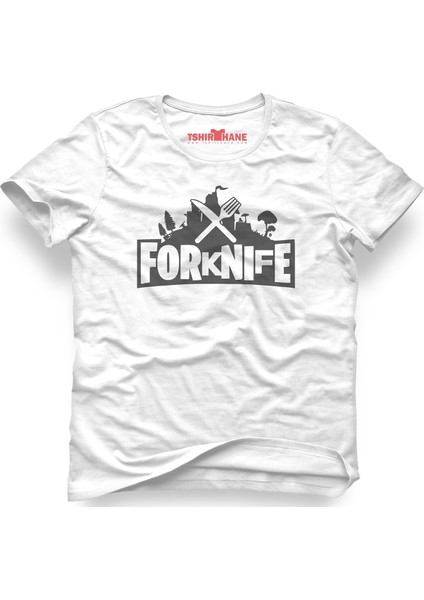 Fortnite Forknife Beyaz Erkek T-Shirt
