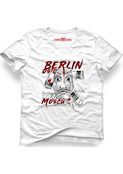 La Case De Papel Berlin Oslo Beyaz Erkek T-Shirt