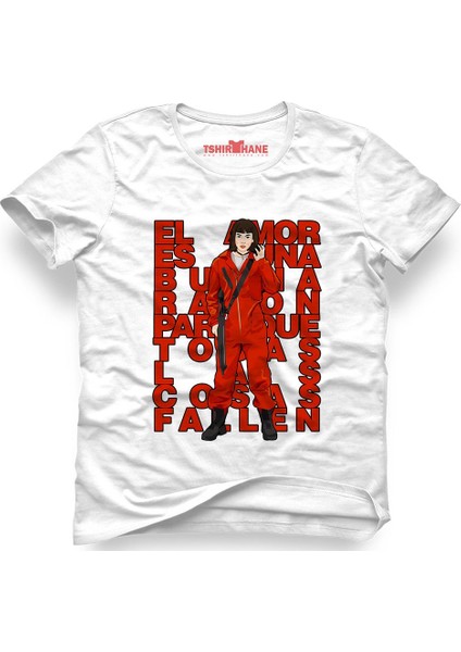 La Case De Papel El Amor Beyaz Erkek T-Shirt