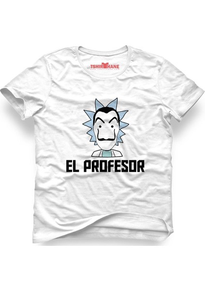 La Case De Papel El Profesor Rick Beyaz Erkek T-Shirt