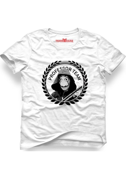 La Case De Papel Profesor Team Beyaz Erkek T-Shirt