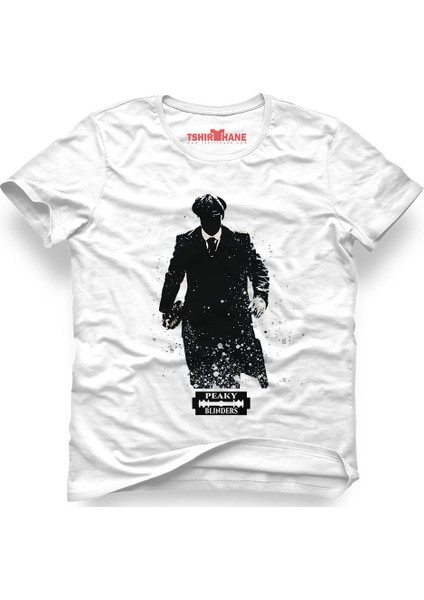 Peaky Blinders Tommy Shelby Black Man Beyaz Erkek T-Shirt
