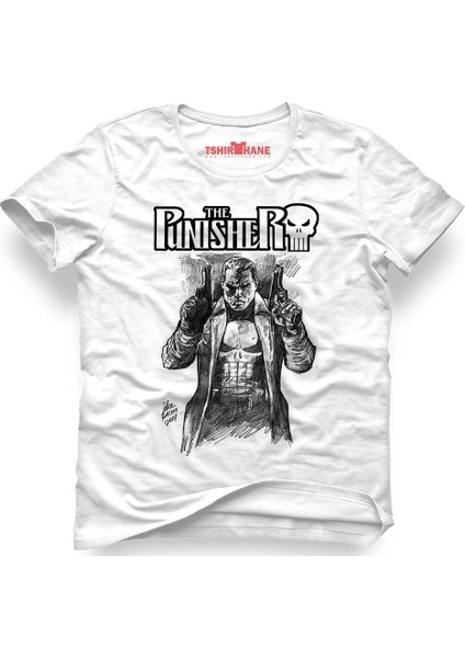 The Punisher Frank Castle Beyaz Erkek T-Shirt