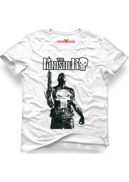 The Punisher Frank Castle Jon Bernthal Beyaz Erkek T-Shirt