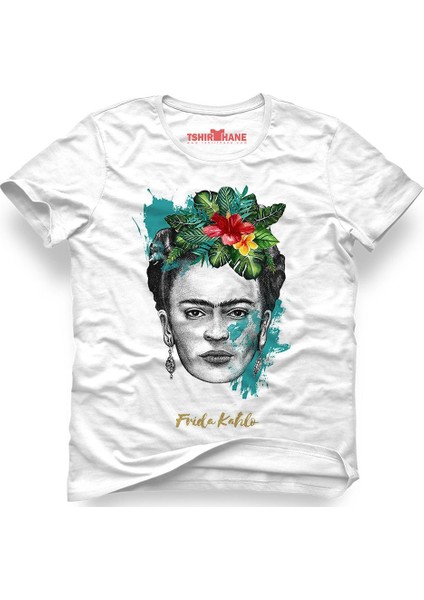 Frida Kahlo Unisex Kalıp Beyaz Erkek T-Shirt