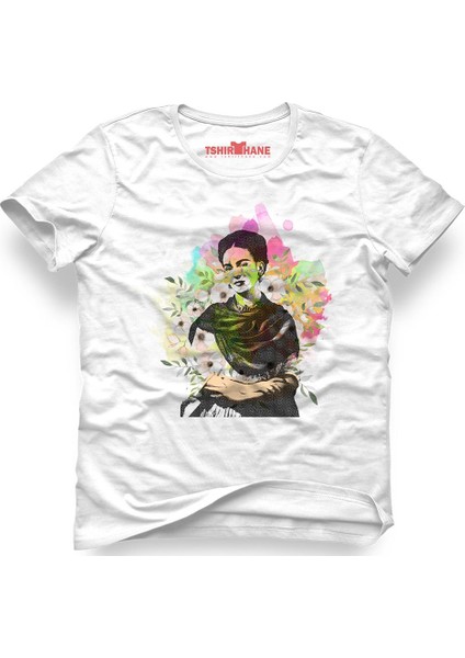 Frida Kahlo Unisex Kalıp Beyaz Erkek T-Shirt