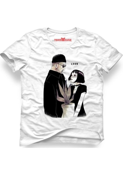 Leon & Mathilda Sevginin Gücü The Professional Flowerpot Beyaz Erkek T-Shirt