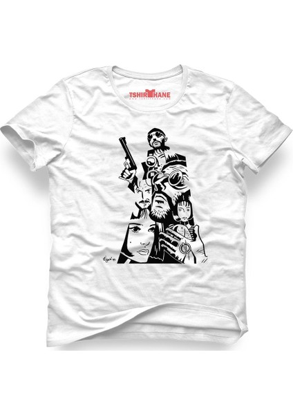 Leon & Mathilda The Professional Sevginin Gücü Kolaj Beyaz Erkek T-Shirt