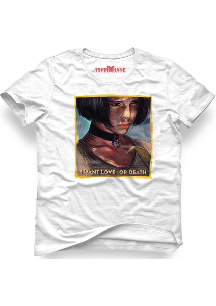 Leon Mathilda I Want Love...Or Death Beyaz Erkek T-Shirt
