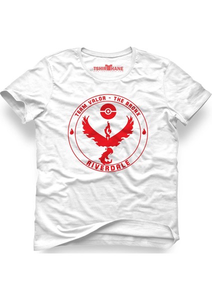 Riverdale Team Volar Pokemon Go Beyaz Erkek T-Shirt