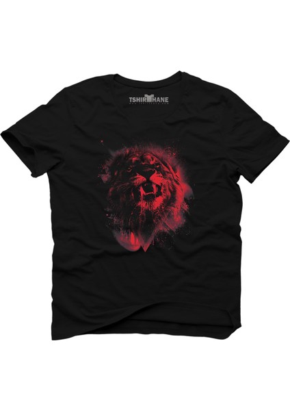 Aslan Leon King Siyah Erkek T-Shirt