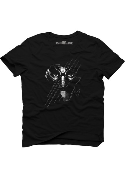 Black Panther Mask Siyah Erkek T-Shirt