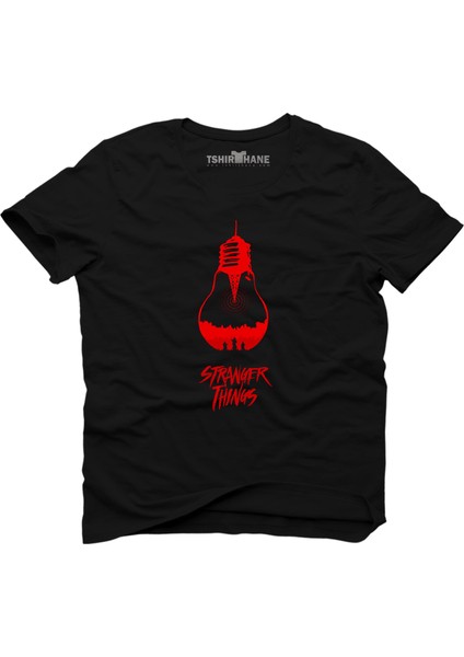 Stranger Things Red Lamb Siyah Erkek T-Shirt