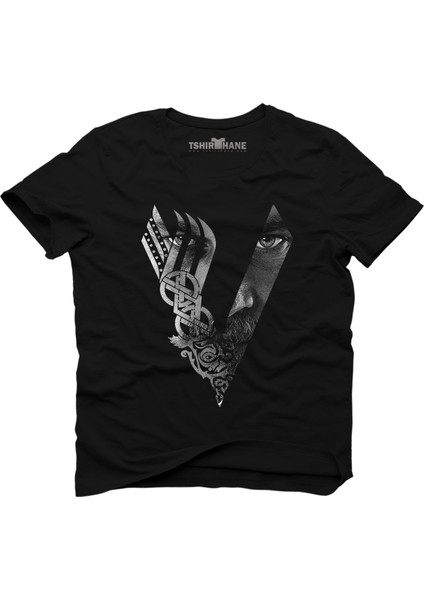 Vikings Ragnar Lothbrok Siyah Erkek T-Shirt