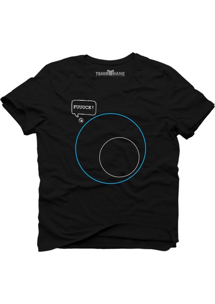 Pubg Mavi Alan Fu*K Siyah Erkek T-Shirt
