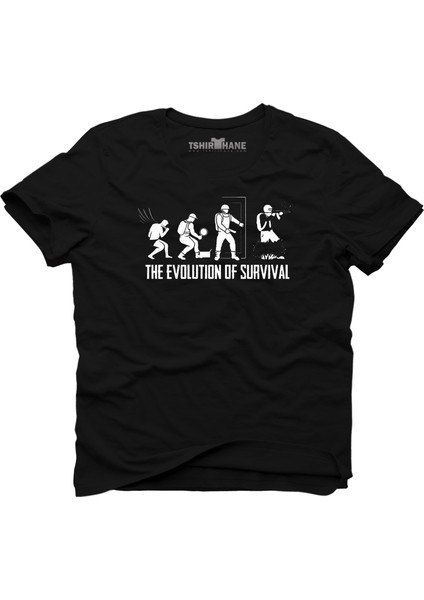 Pubg The Evolution Of Sorvival Siyah Erkek T-Shirt