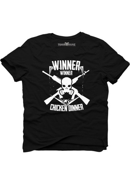 Pubg Gun Mask Siyah Erkek T-Shirt