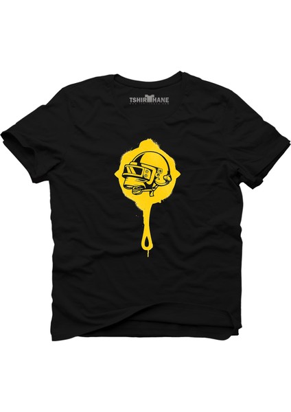 Pubg Pan Helmet Tava Kask Siyah Erkek T-Shirt