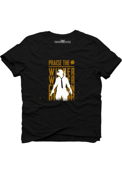 Pubg Praise The Pan Siyah Erkek T-Shirt