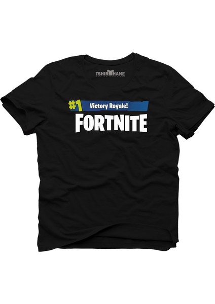 Fortnite #1 Victory Royale Siyah Erkek T-Shirt