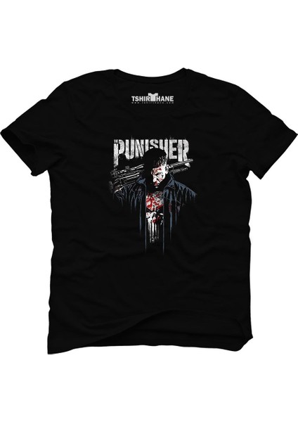 The Punisher Series Siyah Erkek T-Shirt