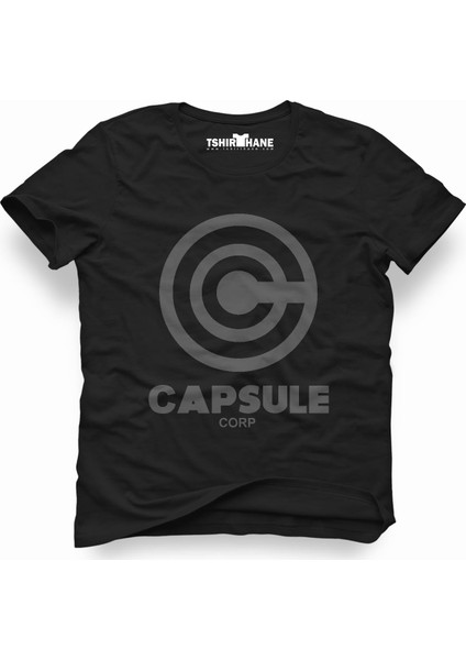 Capsule Corp. Siyah Erkek T-Shirt