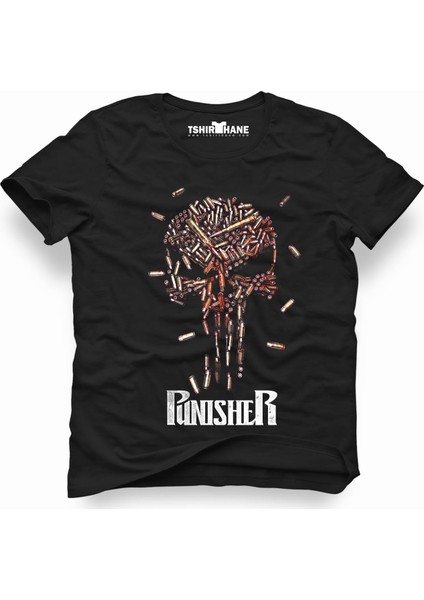 Punisher Siyah Erkek T-Shirt