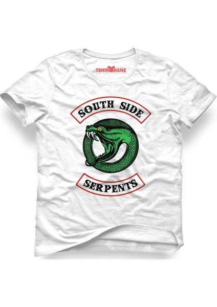 Riverdale Snake South Side Serpents Beyaz Erkek T-Shirt