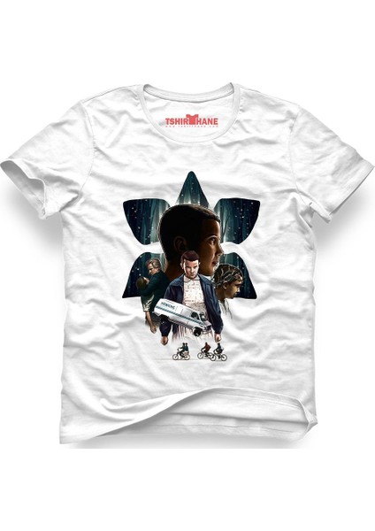 Stranger Things 2 Hawkins Caravan Beyaz Erkek T-Shirt