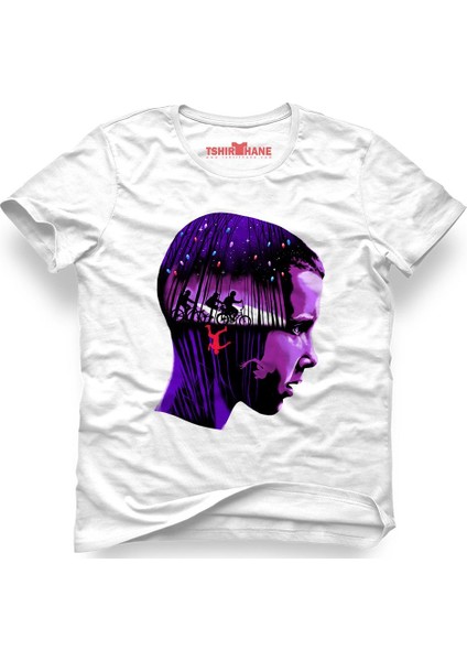 Stranger Things 11 Eleven Millie Brown Beyaz Erkek T-Shirt