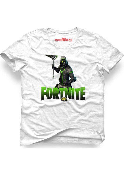 Fortnite Omega Green Beyaz Erkek T-Shirt