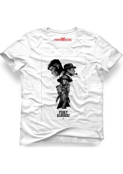 Peaky Blinders Tommy Shelby Cillian Murphy, Helen Mccrory, Sam Neill Beyaz Erkek T-Shirt