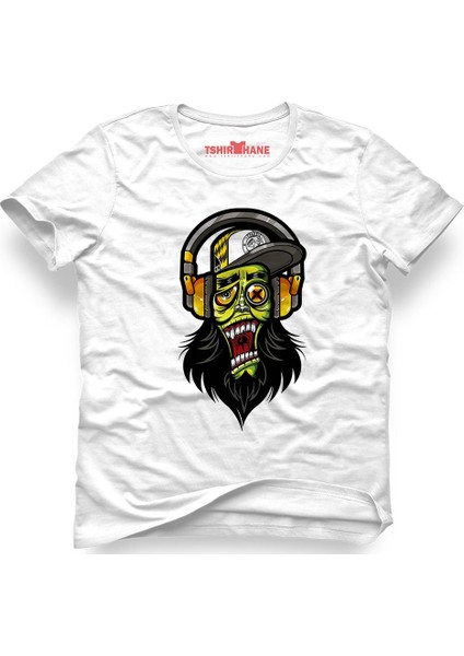 Zombie Dj Forever Music Beyaz Erkek T-Shirt