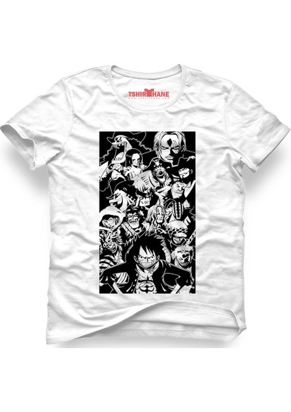 One Piece Monkey D. Luffy Manga Anime Beyaz Erkek T-Shirt