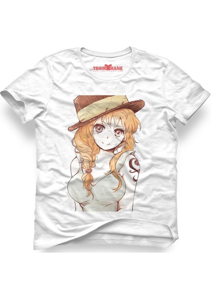 One Piece Monkey D. Luffy Manga Anime Beyaz Erkek T-Shirt