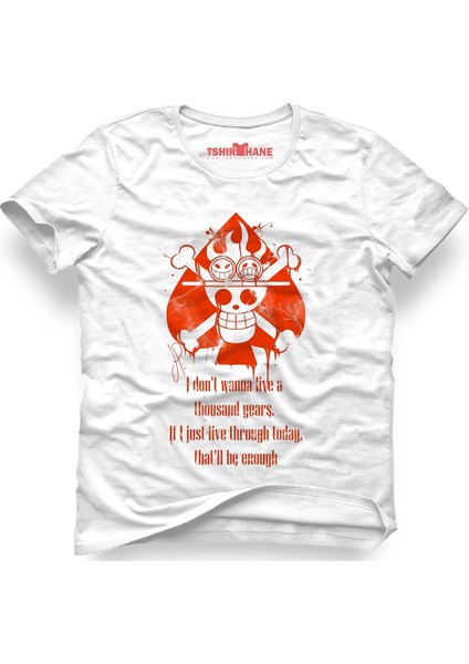One Piece Monkey D. Luffy Manga Anime Beyaz Erkek T-Shirt