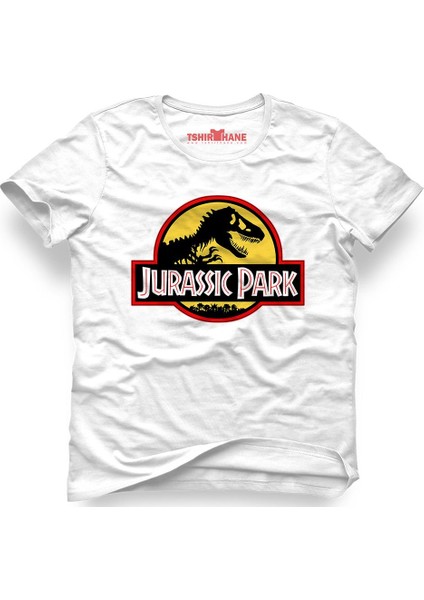 Jurassic Park Dinosaurs Beyaz Erkek T-Shirt