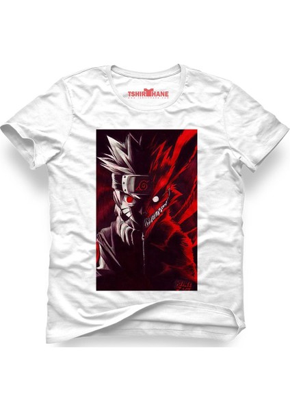 Naruto Kakashi Manga Anime Beyaz Erkek T-Shirt