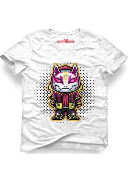 Fortnite Drift Animasyon Beyaz Erkek T-Shirt