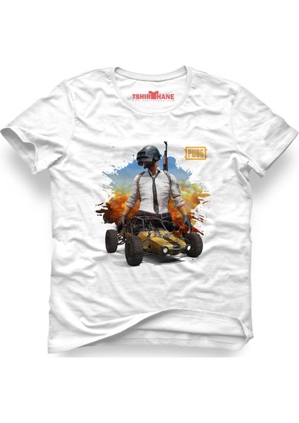 Pubg Akm Ump M416 Tava Beyaz Erkek T-Shirt