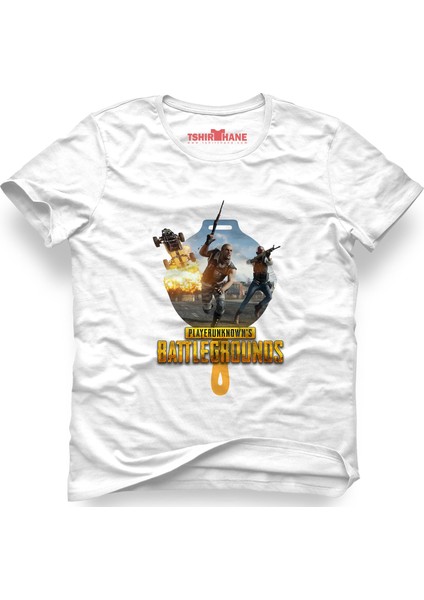 Pubg Akm Ump M416 Tava Beyaz Erkek T-Shirt