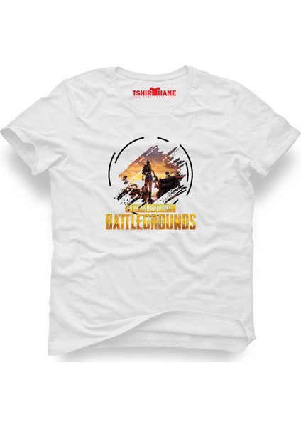 Pubg Battle Grounds Beyaz Erkek T-Shirt